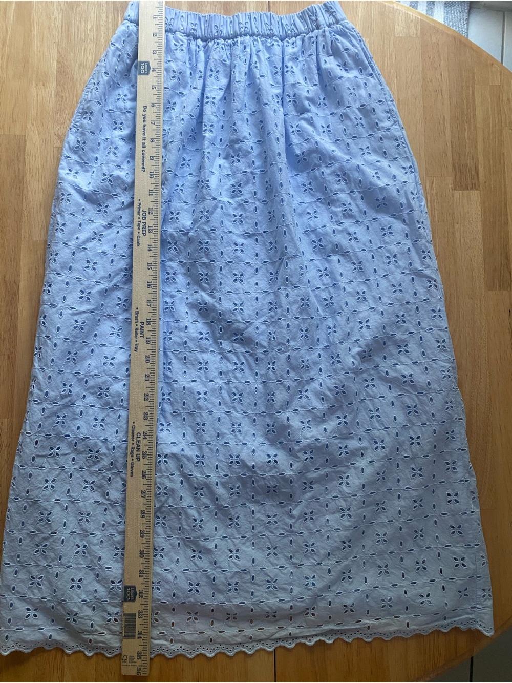 Universal Thread Womenโs Light Blue Eyelet Maxi Skirt Size XS 100% Cotton - Picture 2 of 5